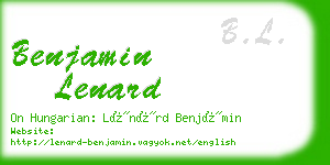 benjamin lenard business card